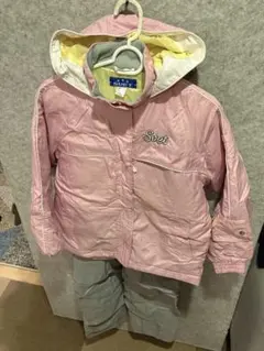 子ども用スキーウェアセット ピンク・グレー