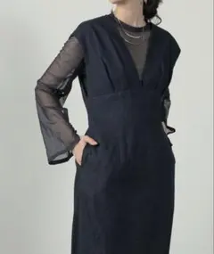 Kana ジャガード ワンピース チュール トップス セット ドレス　結婚式