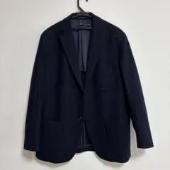 UNIQLO +J ウールブレンドオーバーサイズジャケット ネイビー