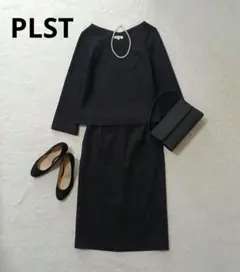 PLST セットアップ ネイビー ウォームリザーブ 組合せ 洗えるスーツ S M