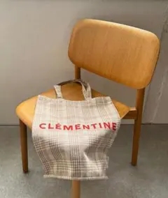 【美品】ブルーブルーエ　チェック柄　トートバッグ