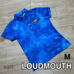 【LOUDMOUTH】ゴルフポロシャツ　ブルー　Mのサムネイル