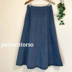 patterntorso＊アンティカ デニムスカート ロングスカート 後ろジップ