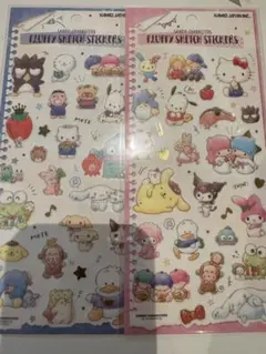 サンリオ フラッフィースケッチステッカー 2枚セット