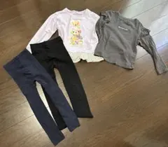 •【4点セット】女の子 長袖Tシャツ＆レギンス まとめ売り 120cm