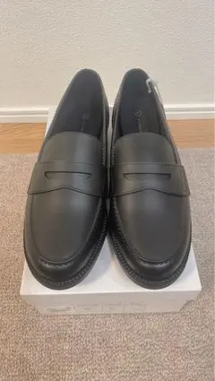 新品★アフタヌーンティー★マット ローファー L レインシューズ ブラック 24