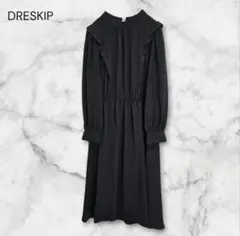 DRESKIP ショルダータック ワンピース M ブラック フォーマル