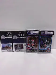 ディズニー1番くじ(クリアケース&カード➕切手風ステッカー) 4点セット