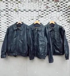 90sレザージャケット/90s leather jacket(写真中央)