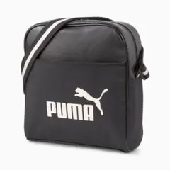 新品PUMAプーマ ロゴプリント　ショルダーバッグ黒キャンパスフライトバッグのサムネイル