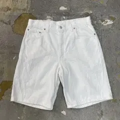 90s USA製 Levi'sリーバイス560 バギー デニムショーツ ホワイトのサムネイル