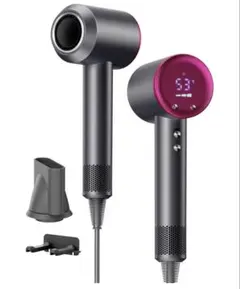 ドライヤー 大風量 風速表示 速乾 美髪 1400W サロン級　ブラック