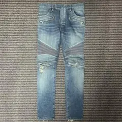 04ss Balmain biker jeans 蛇腹 29 - メルカリ