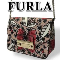 【良品】FURLA フルラ ショルダーバッグ メトロポリス クロスボディ 花柄