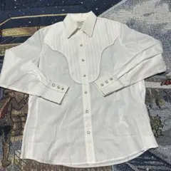 70s USA製 ラングラー　ビンテージ　ウエスタンシャツ　ホワイト