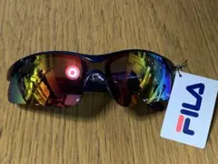 【新品・未使用】FILA（フィラ）スポーツサングラス UVカット ブルーフレーム