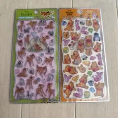 ディズニー プチドロップステッカー バンビ くまのプーさん 2種