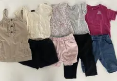 女の子 夏服 まとめ売り 9点 トップス レギンス スカート 90