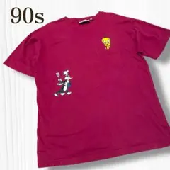 【稀有 古著 】WB 刺繡T恤 90s 崔弟 剪裁上衣