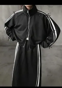 ♥ SHEIN セットアップ ジャージ ブラック モノトーン カジュアル