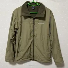 montbell フリース襟付きジャケット M カーキ