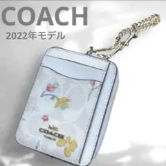 COACH パスケース シグネチャー ミスティカル フローラル ラウンドジップ