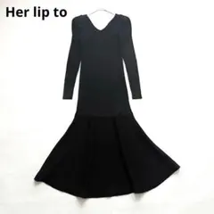 値下げ　Her lip to ノースリーブロングニットワンピース　新品未使用 Her lip to（ワンピース）のフリマアイテム一覧