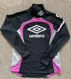umbro ジュニア150 長袖シャツ 黒/ピンク/白