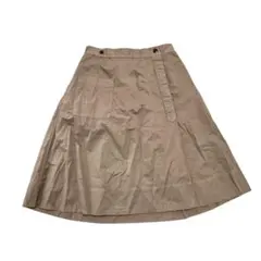 MHL.マーガレットハウエル コットンスカート Aライン モカ系 ナチュラル