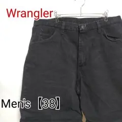 S153【US輸入】Wrangler　デニムショートパンツ【メンズ38】ブラック