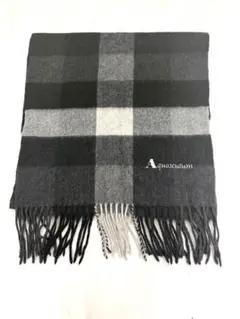 Aquascutum マフラー チェック柄 グレー系