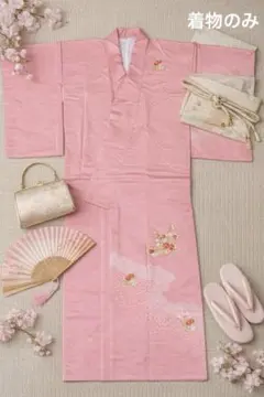 お買得価格☆訪問着 ピンク 絞り風 花柄刺繍 上品 可愛い 正絹フォーマルのサムネイル