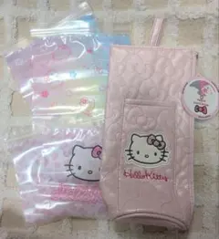 Hello Kitty 3COINS キルティング ヘアアイロンケース ピンクのサムネイル