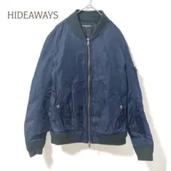 ヒデアウェイズ MA-1 中綿ブルゾン リブ仕様 ジップアップ（46）ネイビー