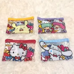ハローキティ ポーチ 4個セット　フラットポーチ