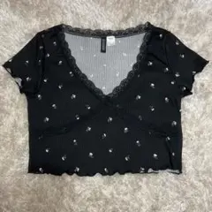 【最安値✨】H&M 小花レーストップスのサムネイル