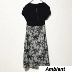 ୨୧ アンビエント 2 ミニ丈ワンピース レース切り替えミドル丈ワンピース