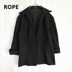 ROPE ロペ テーラードジャケット シャツジャケット ドット柄 日本製 黒 M