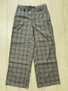 ゲリラセール‼️新品未使用大きめサイズ チェック柄 ワイドパンツ