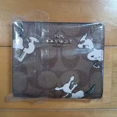 COACH スヌーピー柄 二つ折り財布