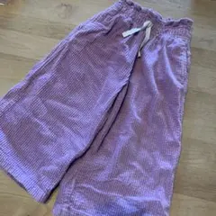 ZARA Baby コーデュロイ パープル ロングワイドパンツ　104cm