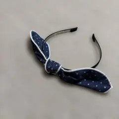 Fluxus ドット柄 リボン カチューシャ