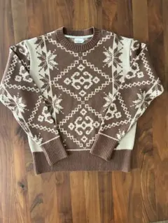 G&F CO. ジャガードニット BROWN 40