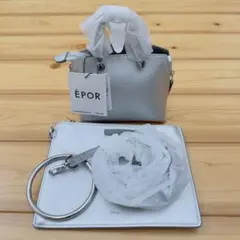 エポール Y BAG Nano マットシルバー ミニショルダー ポーチ付 新品