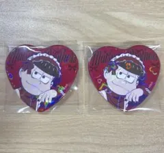 おそ松さん　ハート型ホログラム缶バッチ　ジャージメイド　 おそ松