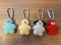 mojojojo カラビナ付きキャラクター型キーホルダー4個セット