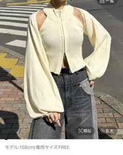 PAGEBOY ダブルジップニットボレロセットのサムネイル
