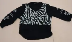 春秋　トップス　2枚セット　ゼブラ　ベスト