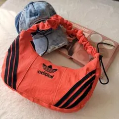 再構築リメイク古着　adidas ショルダーバッグ オレンジ 希少