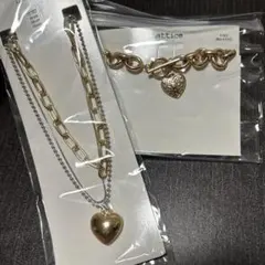 lattice アクセサリー2点セット　ハート　ブレスレット　ネックレス